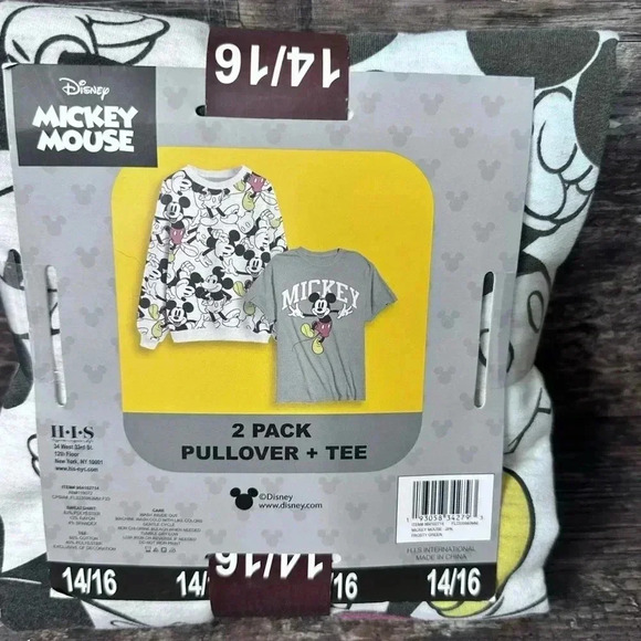 Disney Mickey Mouse Kids Pullover and Tshirt Set size 14/16 - Picture 2 of 2